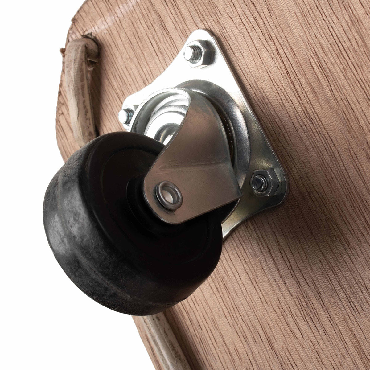 Small Wheeled Rattan Cordura Lined Log Basket