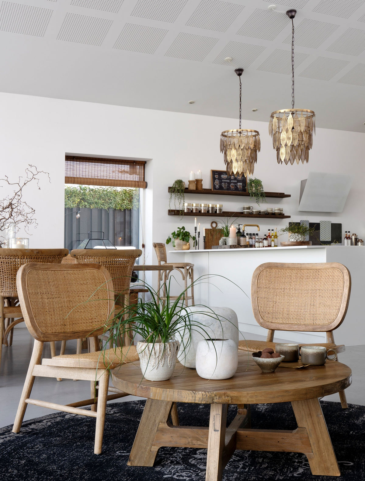 French Country Rattan Bar Stool – Natural