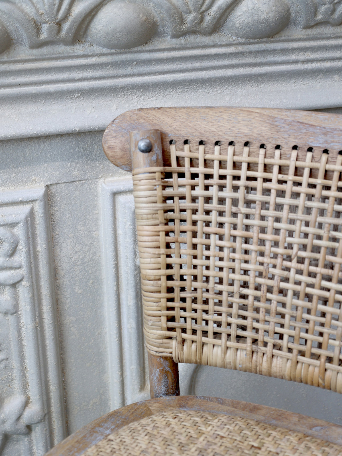 French Country Rattan Bar Stool – Natural