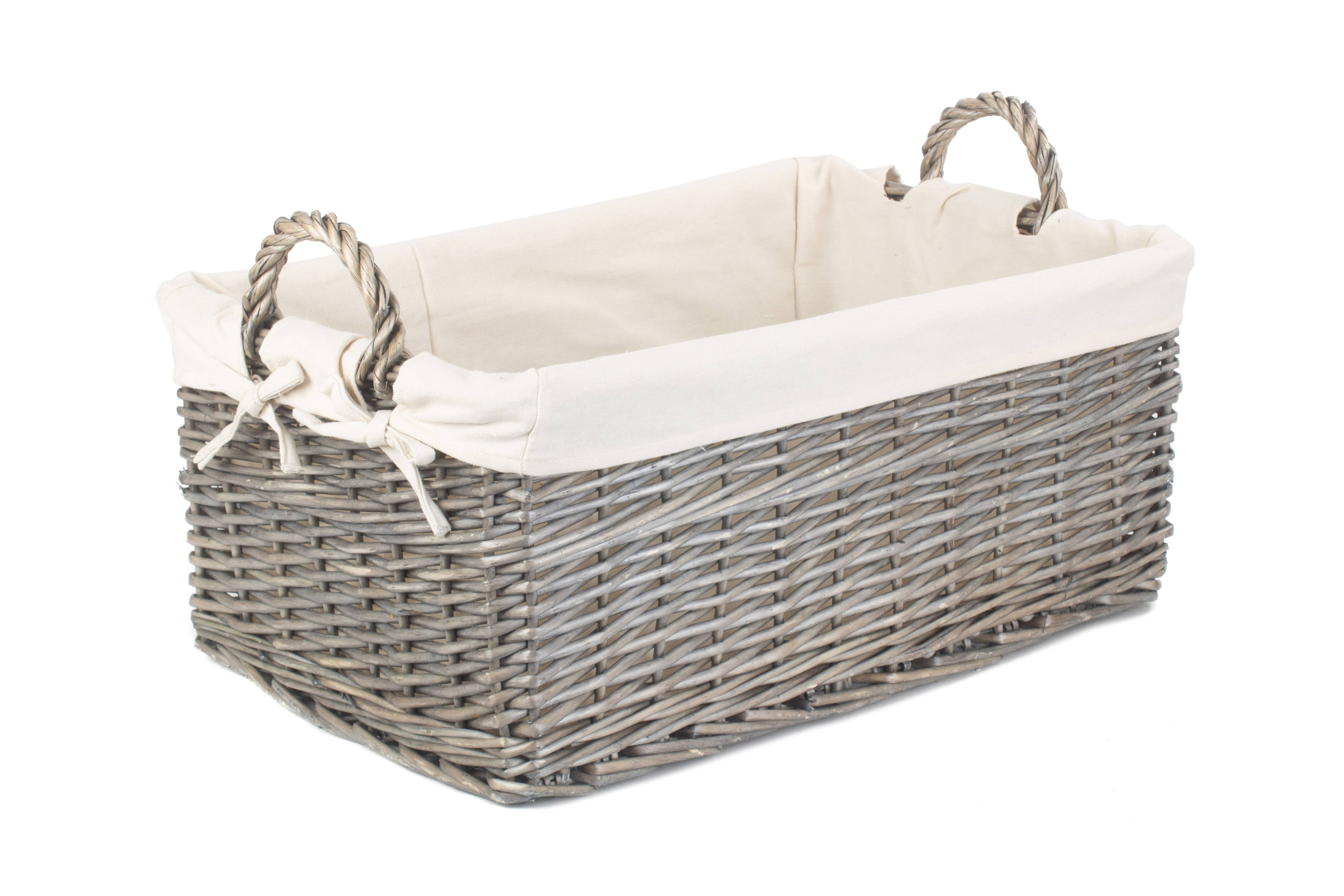 Large Wicker Storage Basket | Antique Wash Willow Basket