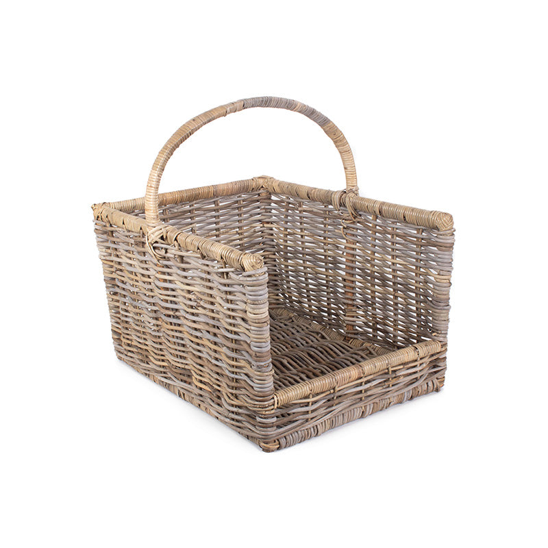 Large Rattan Open Ended Log Basket